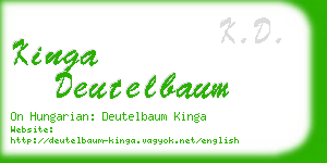 kinga deutelbaum business card